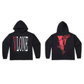 VLONE Dragon Red Big V Hoodie Black