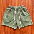 SAINT VANITY ins same style washed water distressed rivet casual sports shorts
