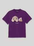 Palm Angel Dark Purple Broken Bear Graphic Tee