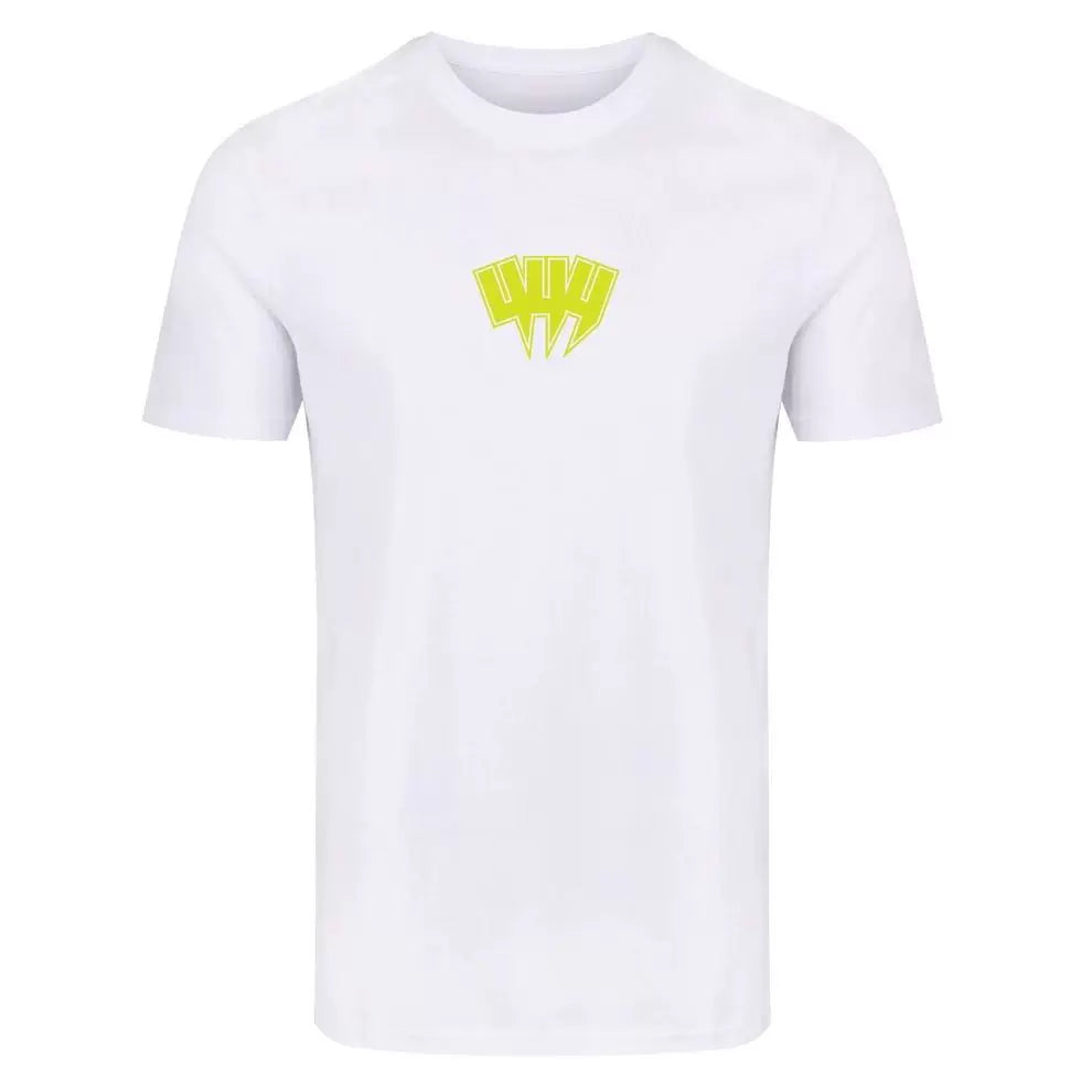 Yelir Yellow Abstract Claw Print White Casual T-Shirt