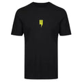 Yelir Yellow Lightning Bolt Graphic Black Casual Short Sleeve T-Shirt