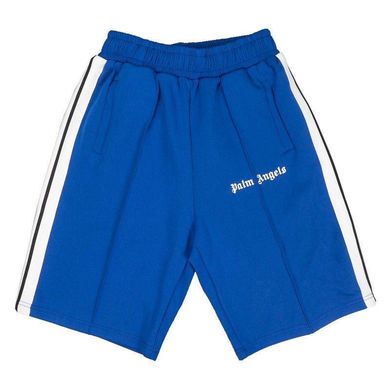 Palm Angels Royal Blue Side Stripe Shorts Unisex Retro Streetwear Sports Shorts