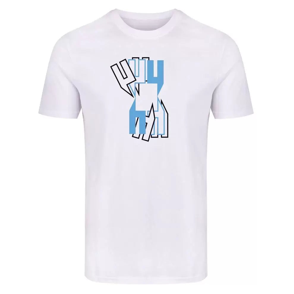 Yelir Geometric Abstract Graphic White Short Sleeve Tee