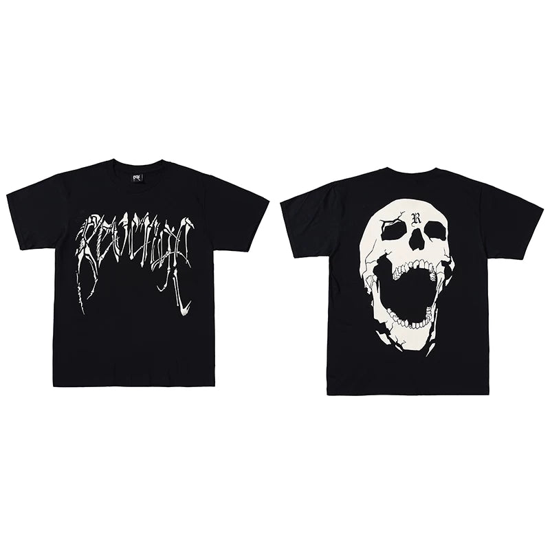 Revenge Screaming Skull Graphic T‑Shirt
