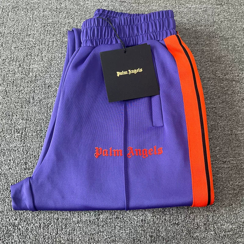 Palm Angels Purple Orange Track Pants Unisex