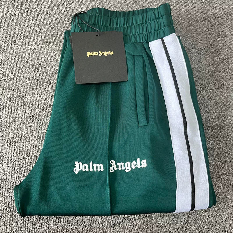 Palm Angels Dark Green Track Pants Unisex