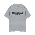 Fog Essentials Grey Oversized Logo Print Short‑Sleeve T‑Shirt Daily Street‑Style Top