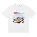 Rhude Grand Prix Miami Racing Car Graphic White Short Sleeve T‑Shirt