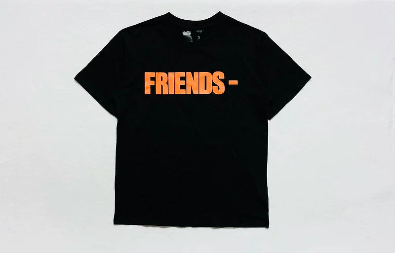 VLONE FRIENDS‑ Orange Big V Logo Short Sleeve T‑Shirt