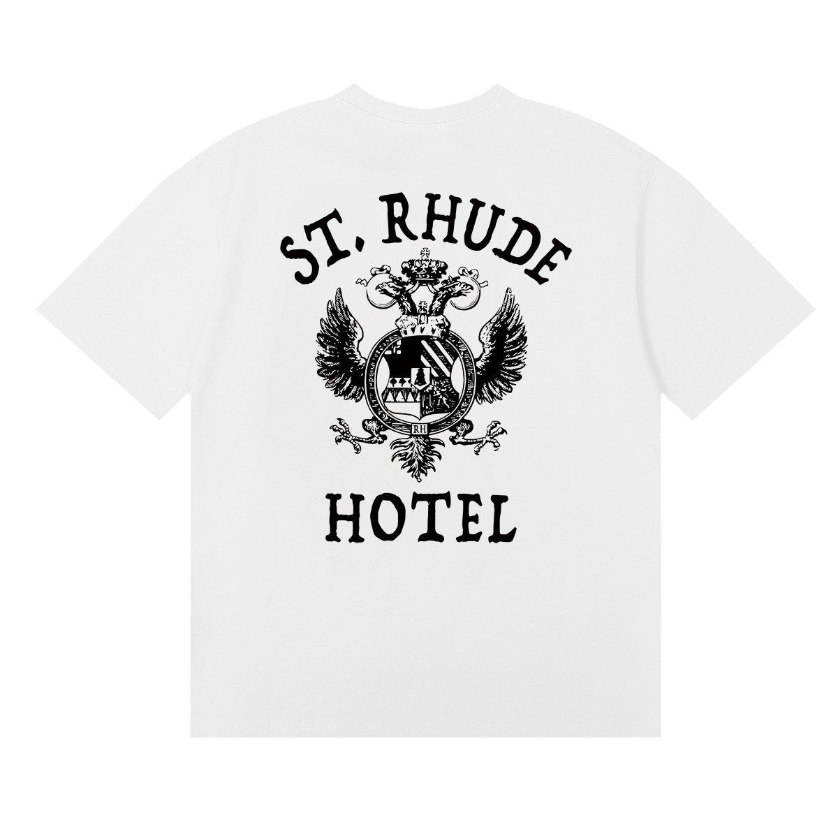 Rhude St. Rhude Hotel Chest Crest Graphic Short Sleeve T-Shirt