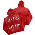 Valley Dreams Rhinestone‑Splatter Zip‑Up Hoodie, Unisex Red Vintage Streetwear Jacket