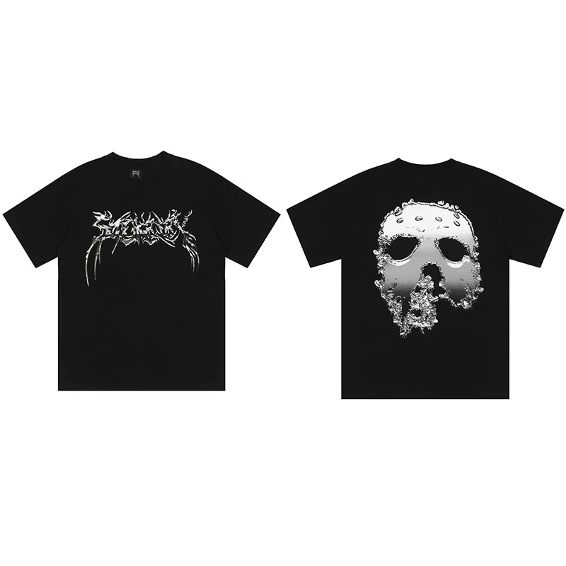 Revenge Melting Hockey Mask Graphic T‑Shirt