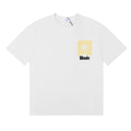 Rhude Geometric Square Layered Logo Graphic White Short Sleeve T‑Shirt