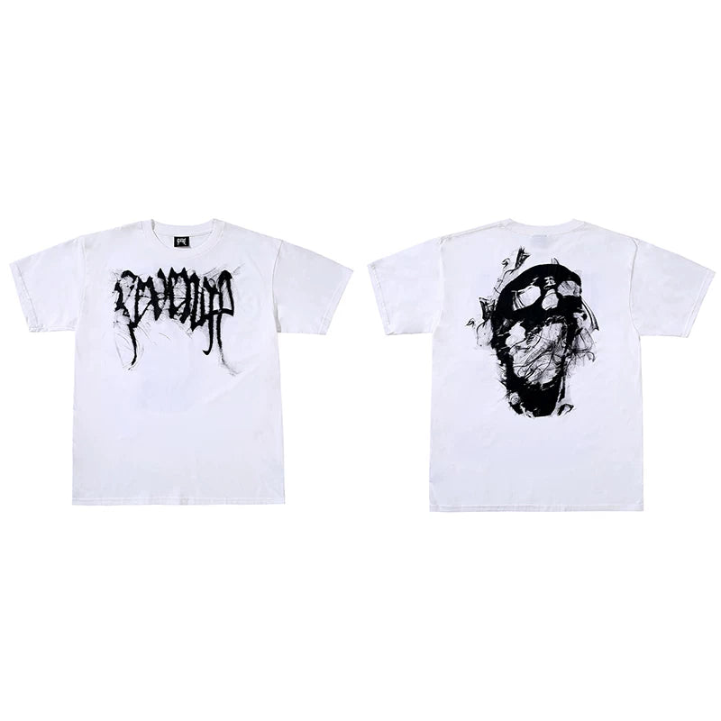 Revenge Smoke‑Effect Skull Graphic T‑Shirt