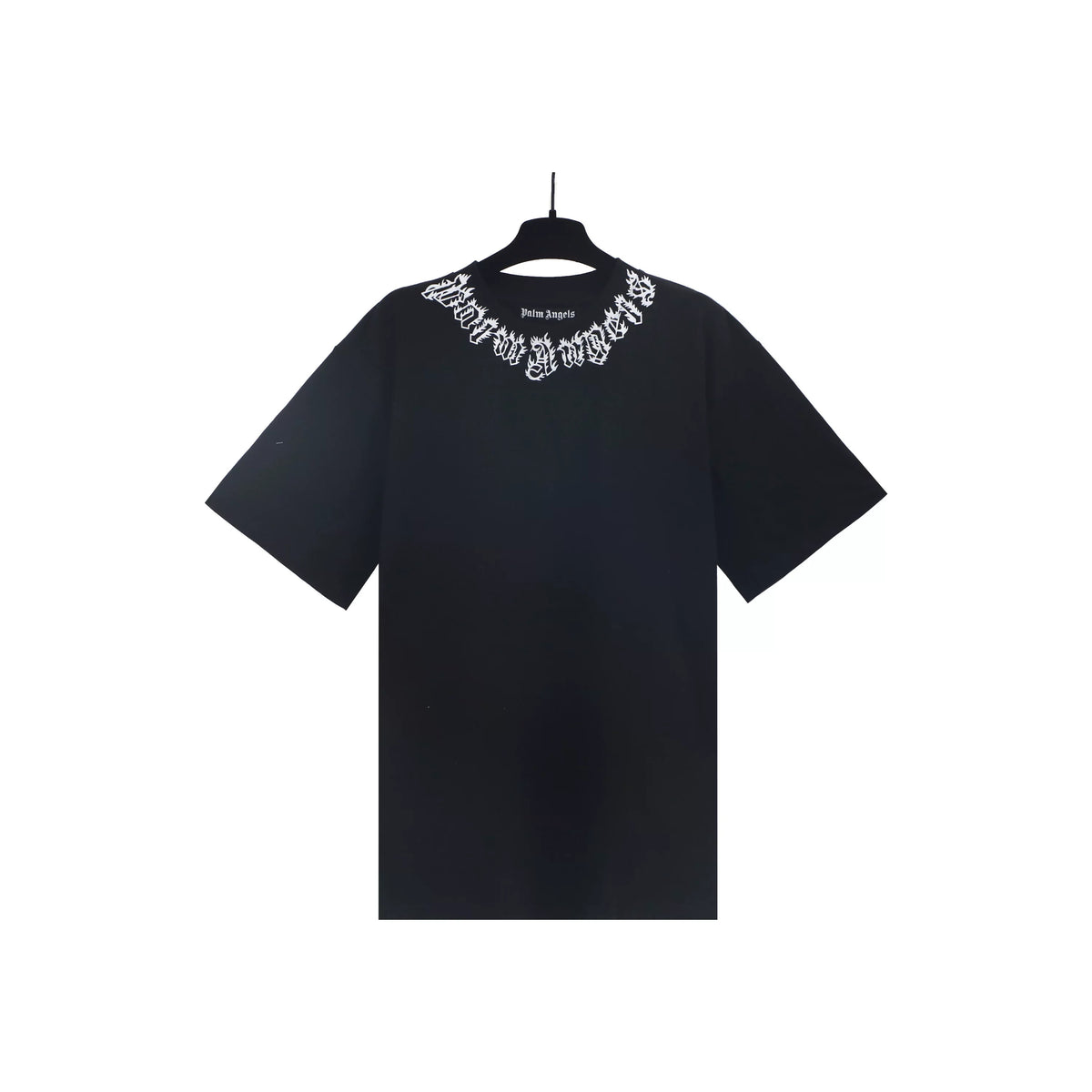 Palm Angels Neck Logo Black Tee