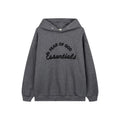 Fog Essentials Dark Heather Grey Oversized Street‑Style Pullover Hoodie