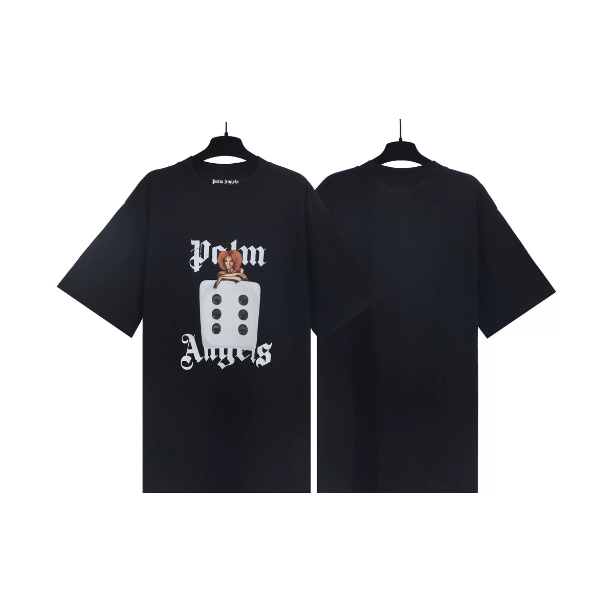 Palm Angels Black Dice Graphic Tee