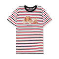 Palm Angel Striped Broken Bear Graphic Tee