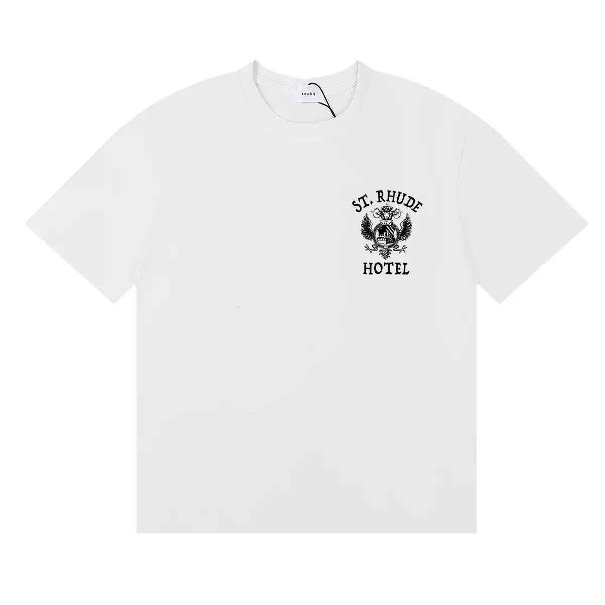 Rhude St. Rhude Hotel Chest Crest Graphic Short Sleeve T-Shirt