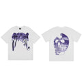 Revenge Purple 3D Chrome Shattered Skull Graphic T‑Shirt