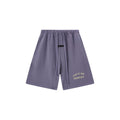 Fog Essentials Washed Purple Signature Shorts – Loose Fit Casual Collection