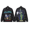 VALLEYDREAM Black Statue Of Liberty Vintage Graphic Long Sleeve T Shirt