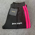 Palm Angels Black Pink Stripe Track Pants Unisex