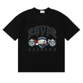 Rhude USA Sailing Crest Graphic Black Short Sleeve T‑Shirt