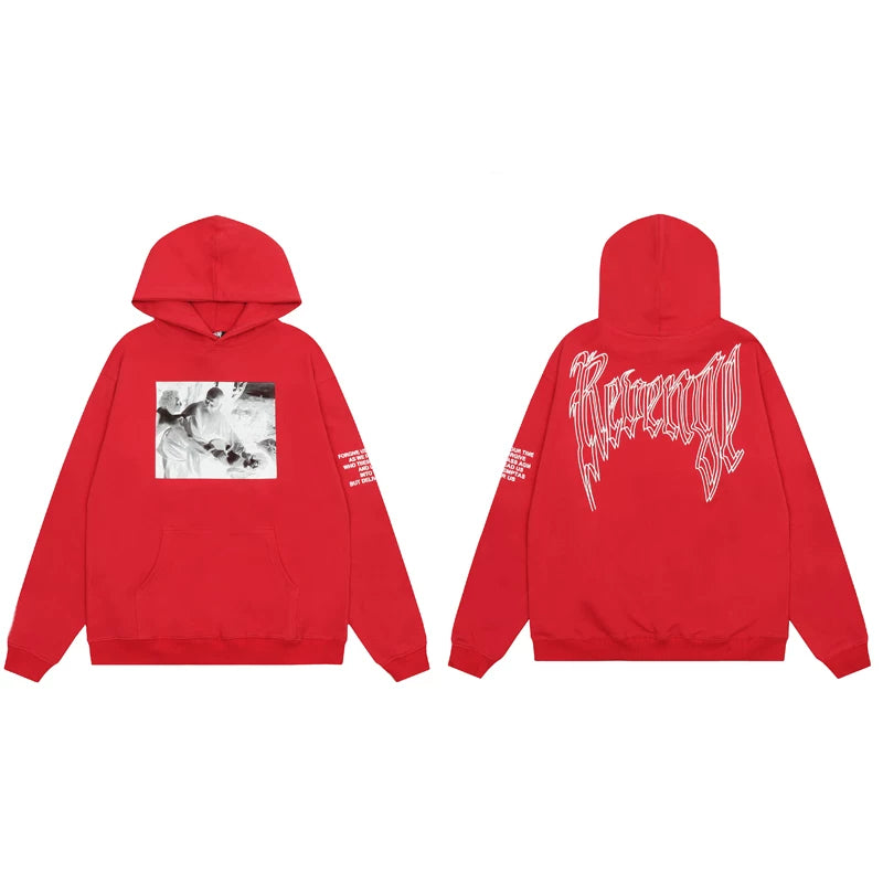 Revenge Vintage Religious Art Graphic Hoodie