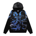 VALEFOREVER Black Blue Statue of Liberty Pullover Hoodie
