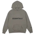 Fog Essentials Dark‑Gray Oversized Pullover Hoodie With Chest Logo Print