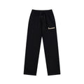 Fog Essentials Contrast Cream Logo Black Straight‑Leg Unisex Sweatpants