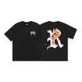 Revenge Fire Flame Large R Letter Graphic T‑Shirt