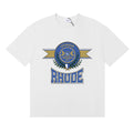 Rhude Cotswolds Laurel Crest Ribbon Graphic Short Sleeve T-Shirt