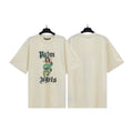 Palm Angels Cream Snake Lady Graphic Tee