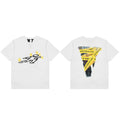 VLONE Yellow Warning Tape Big V Logo Short Sleeve T‑Shirt
