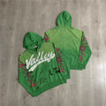 VALEFOREVER Green Gradient Valley Script Zip Up Hoodie