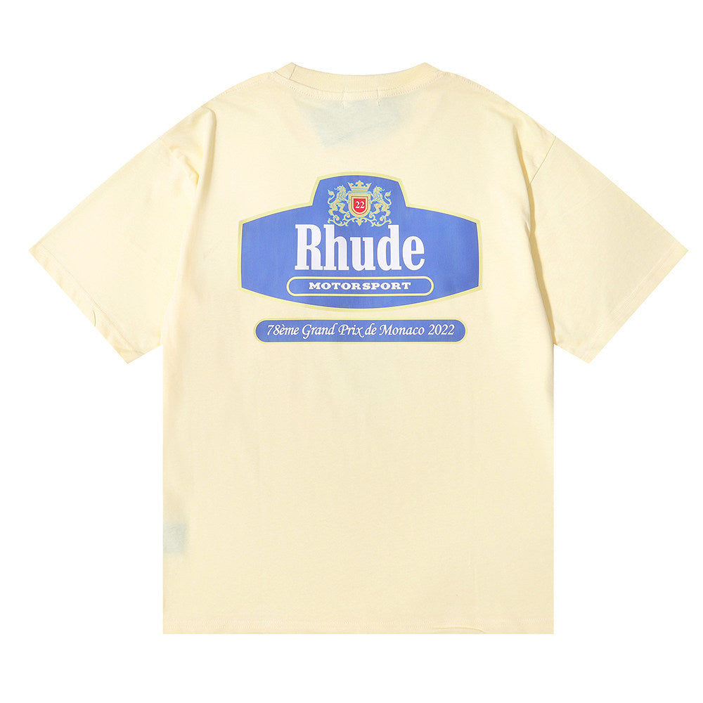 RHUDE Motorsport 2022 Commemorative Printed Crew Neck T-Shirt