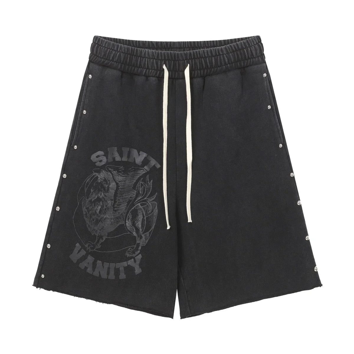SAINT VANITY Washed Water Drilling Shorts, Five-Piece Set