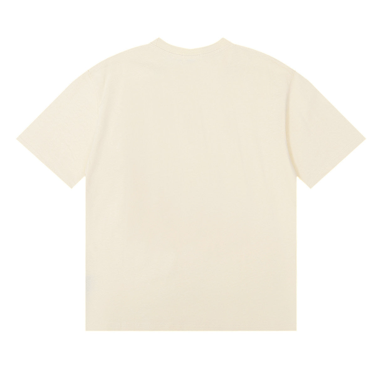 Rhude Bordeaux Grand Vin Crest Emblem Vintage Graphic Cream Short Sleeve T‑Shirt