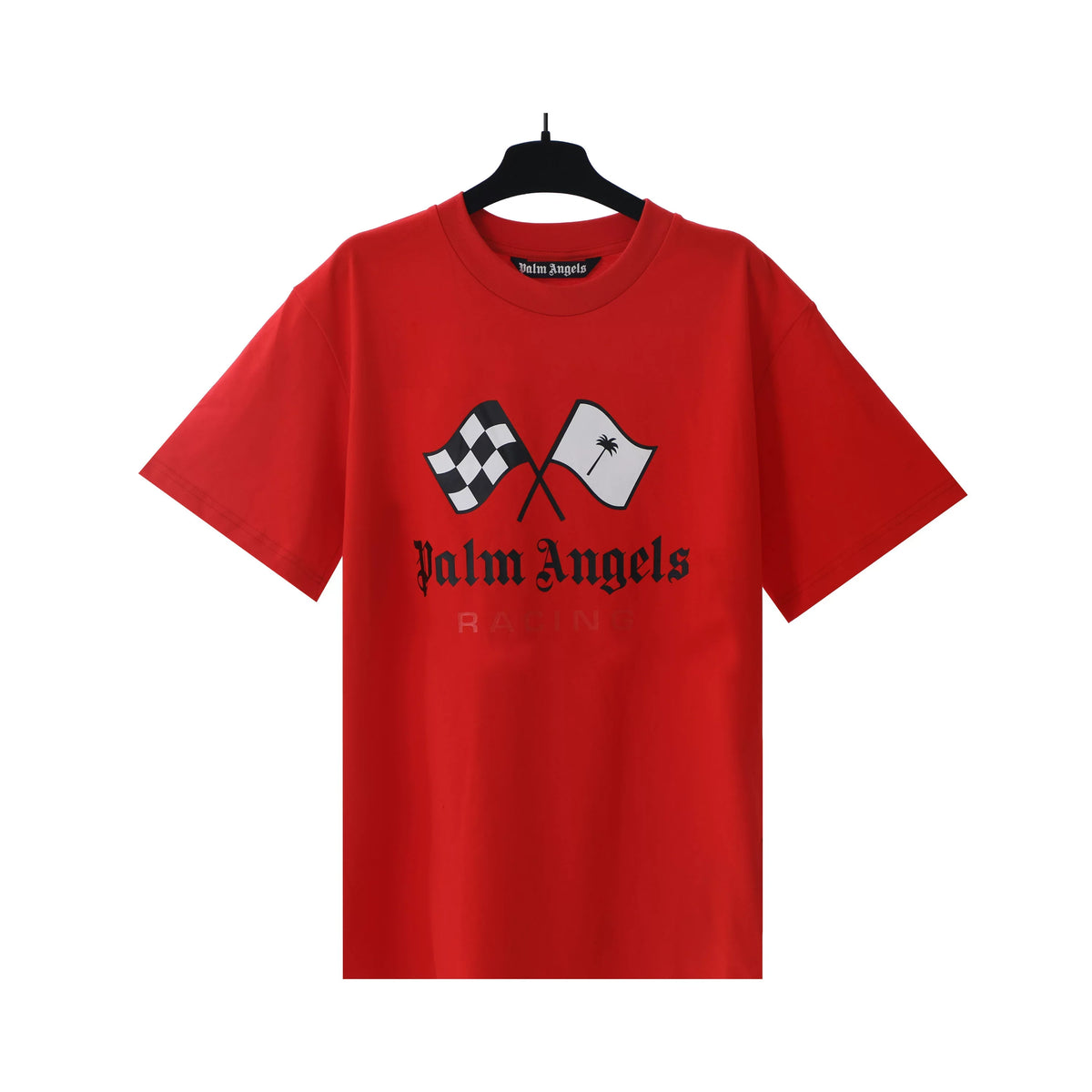 Palm Angels Red Racing Flag Graphic Tee