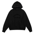 Fog Essentials Black Oversized Pullover Hoodie Arch Chest Logo