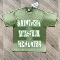 SAINT VANITY Washed Watercolor Print Casual Short-Sleeved T-shirt
