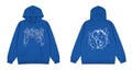 Revenge White Lightning Globe‑Skull Hoodie