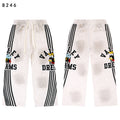 Valley Dreams Cartoon Bee Stripe‑Sleeve Wide‑Leg Sweatpants, Heather Grey Vintage Streetwear Unisex Trousers