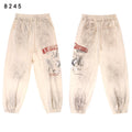 VALLEY Vintage Knight‑Dragon Graphic Jogger Sweatpants, Washed‑Off‑White Unisex Streetwear Trousers