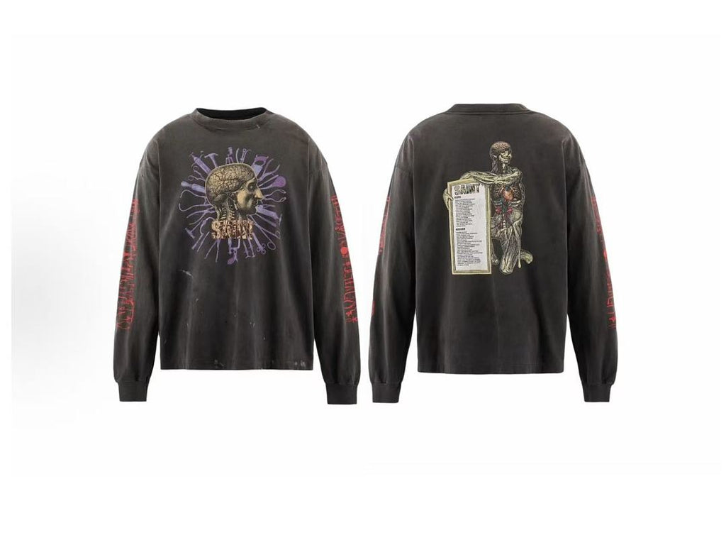 Saint Michael Vintage Artwork & Typography Graphic Sweatshirt