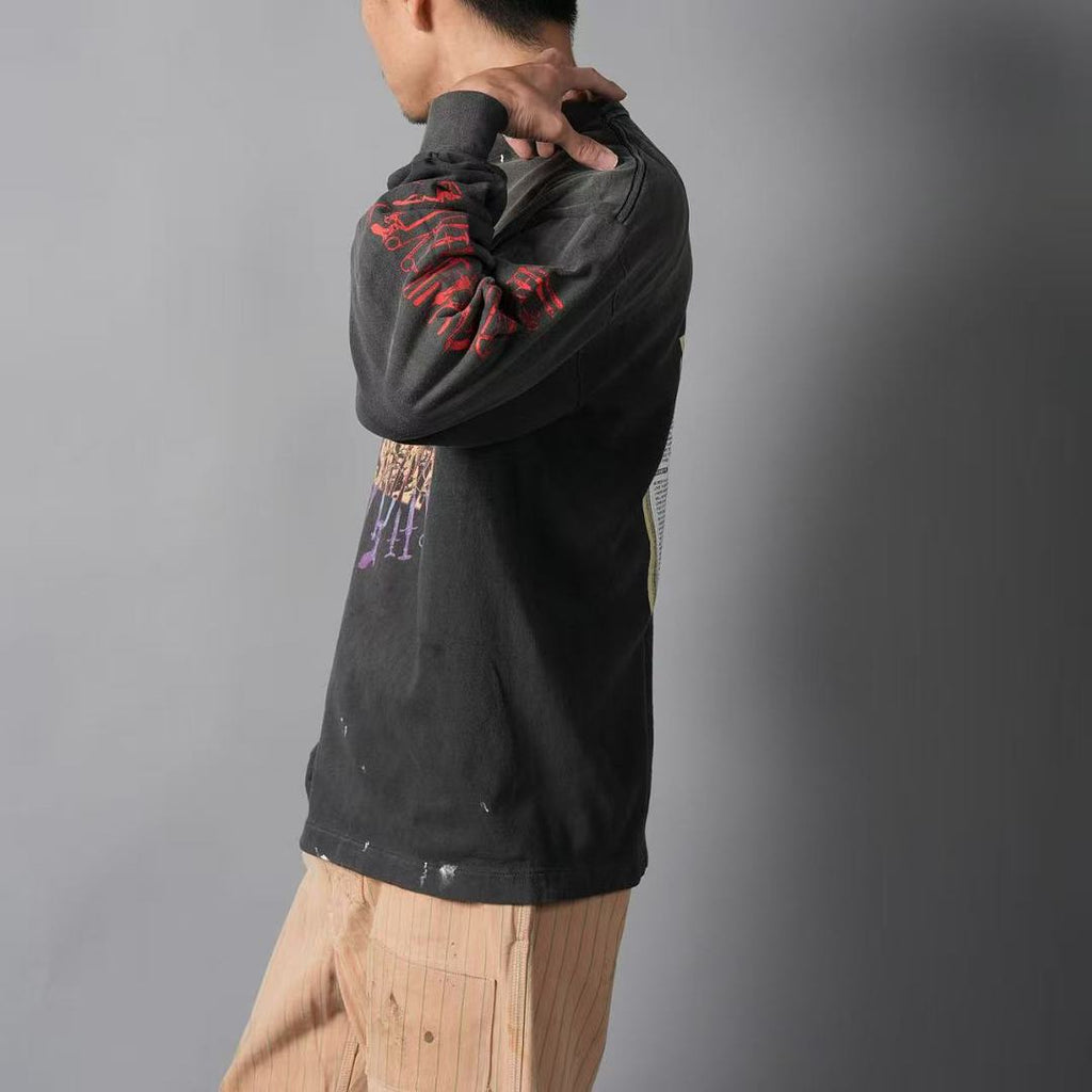Saint Michael Vintage Artwork & Typography Graphic Sweatshirt